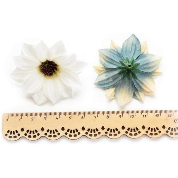 Fake flower heads in bulk wholesale for Crafts Silk Sunflower Daisy Handmake - Picture 3 of 7